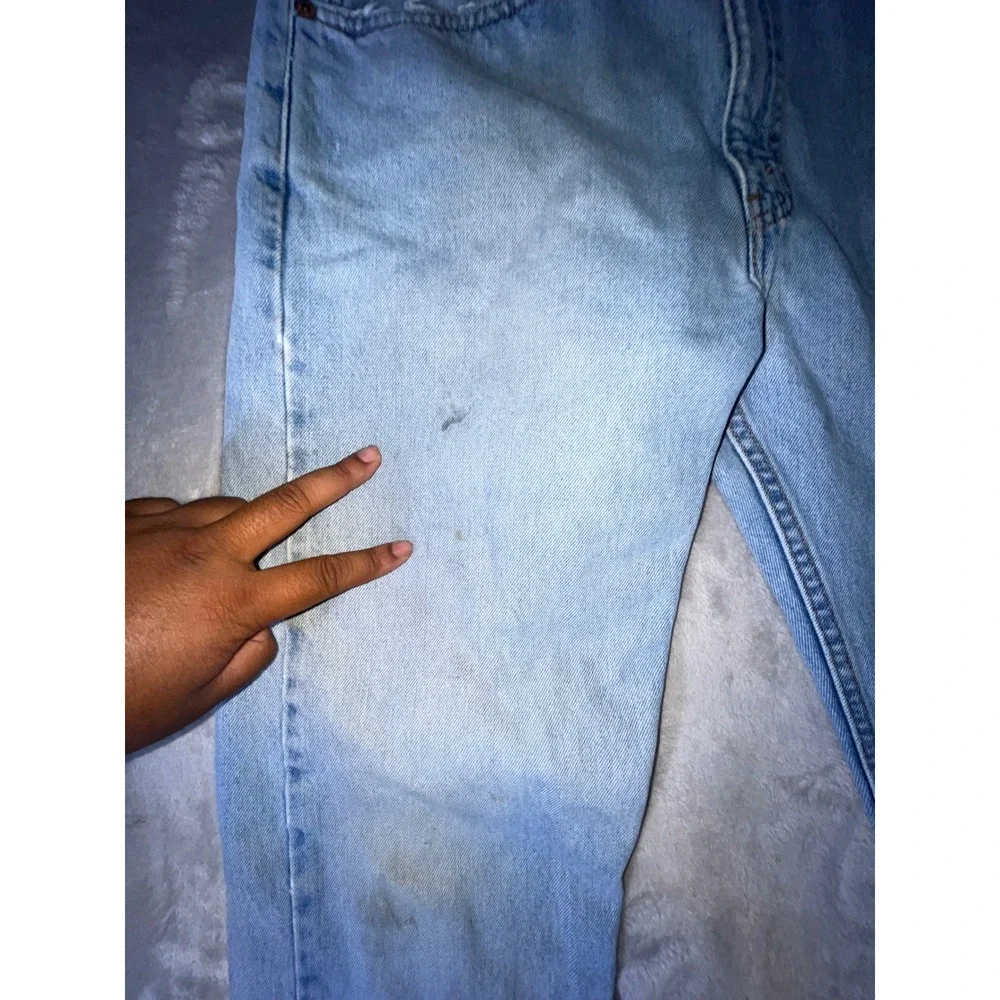 Vintage Levis 505 Regular Fit Straight Leg Light Wash Denim Jeans W33 L30